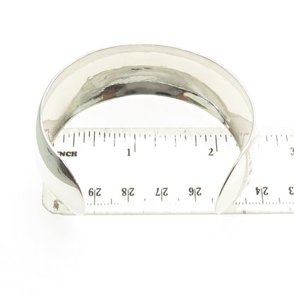 LEONORE DOSKOW Sterling Silver Vintage Modernist Adjustable Cuff Bracelet 6.75"