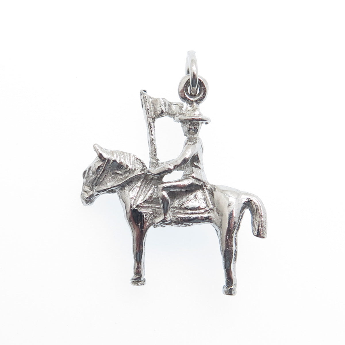 925 Sterling Silver Antique Royal Canadian Mounted Police Horse Mini Pendant