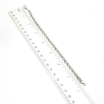 925 Sterling Silver Rolo Link Bracelet 7.5"