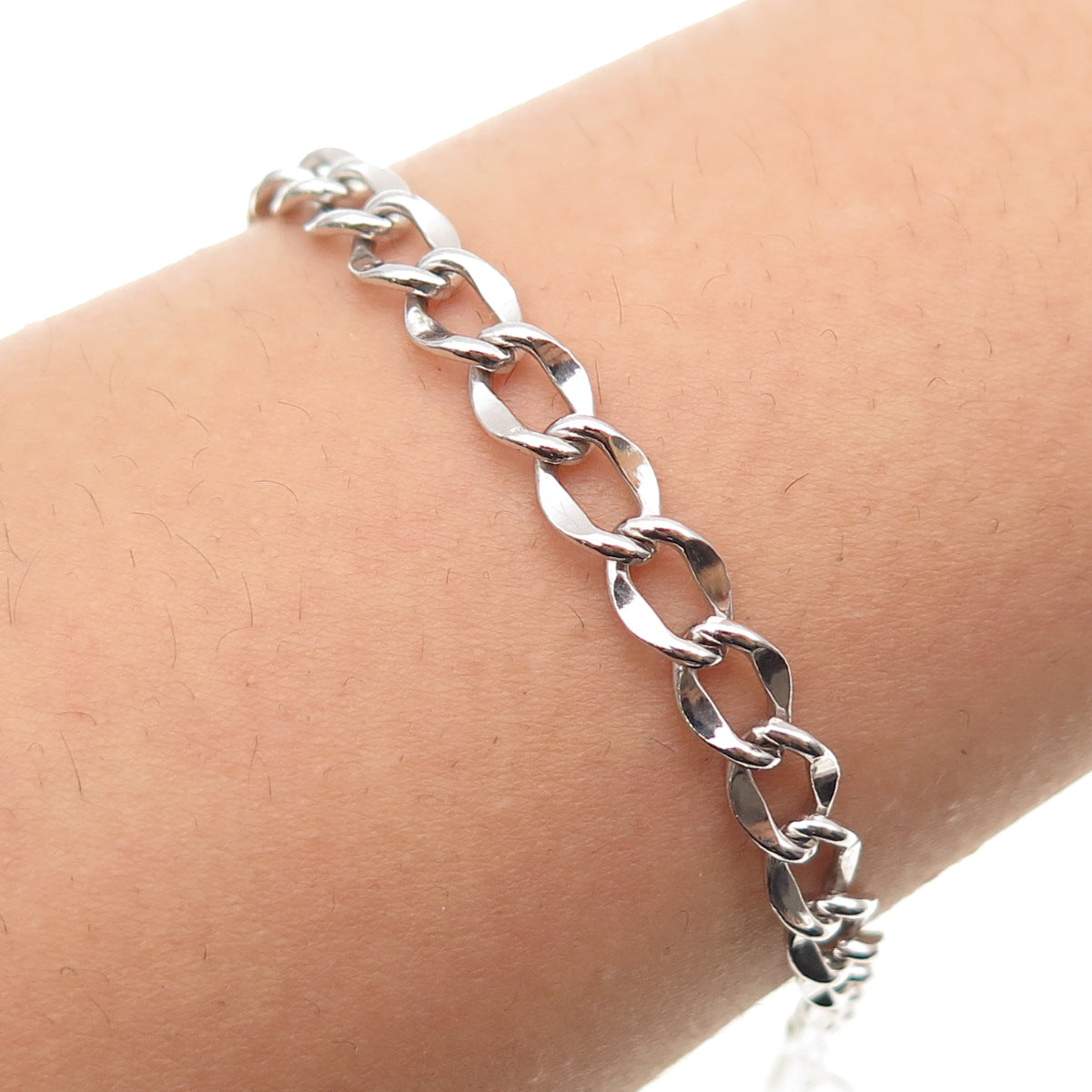 LGB BALFOUR 925 Sterling Silver Vintage Curb Link Bracelet 7"