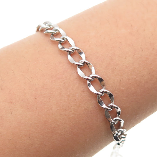 LGB BALFOUR 925 Sterling Silver Vintage Curb Link Bracelet 7"
