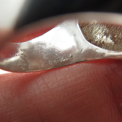 925 Sterling Silver Vintage Modernist Ring Size 6.5