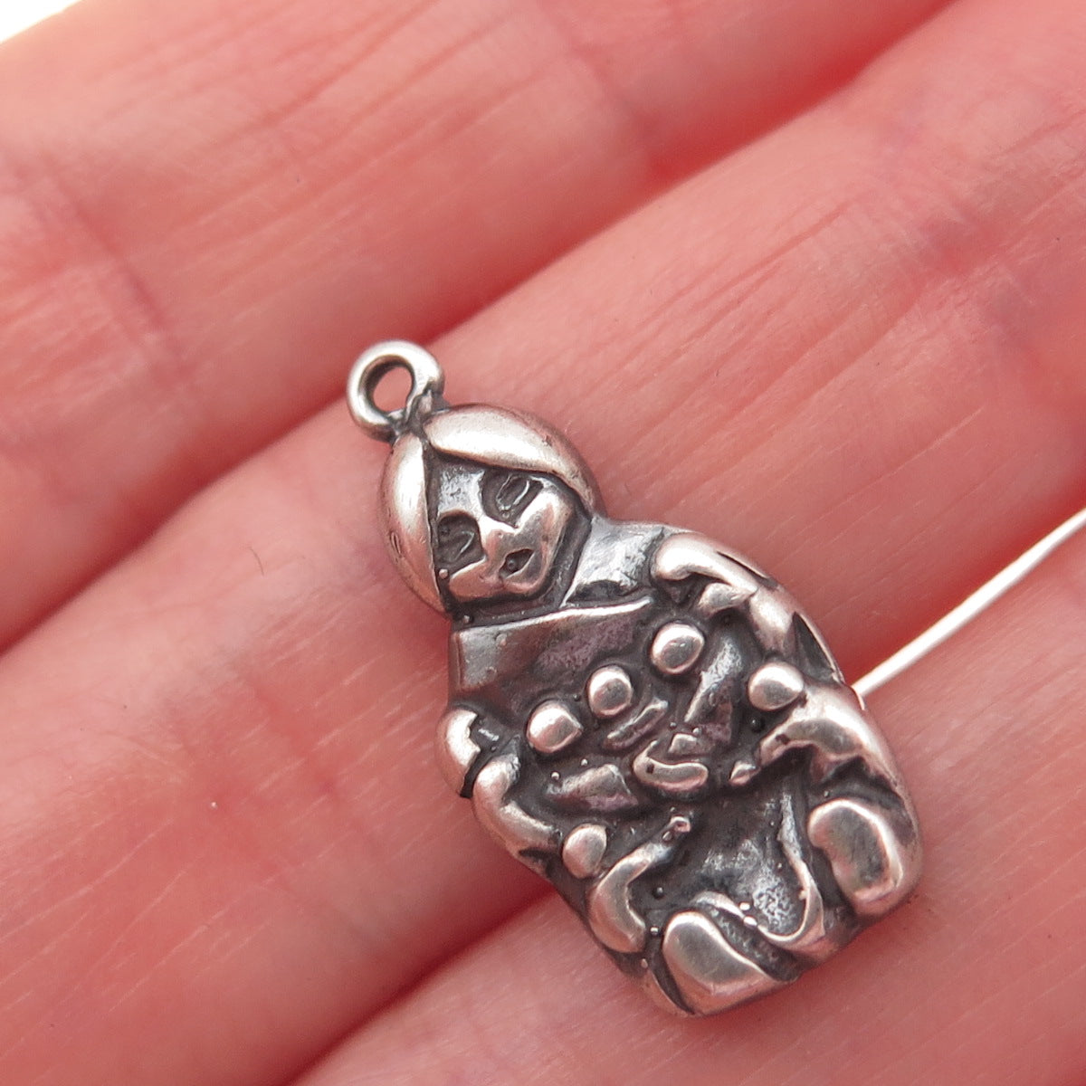 Betty Thomas Sanel Navajo Old Pawn Sterling Silver Vintage 1993 Kachina Pendant