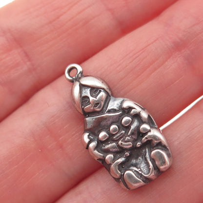 Betty Thomas Sanel Navajo Old Pawn Sterling Silver Vintage 1993 Kachina Pendant