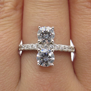 925 Sterling Silver Round-Cut Shaped C Z Ring Size 6