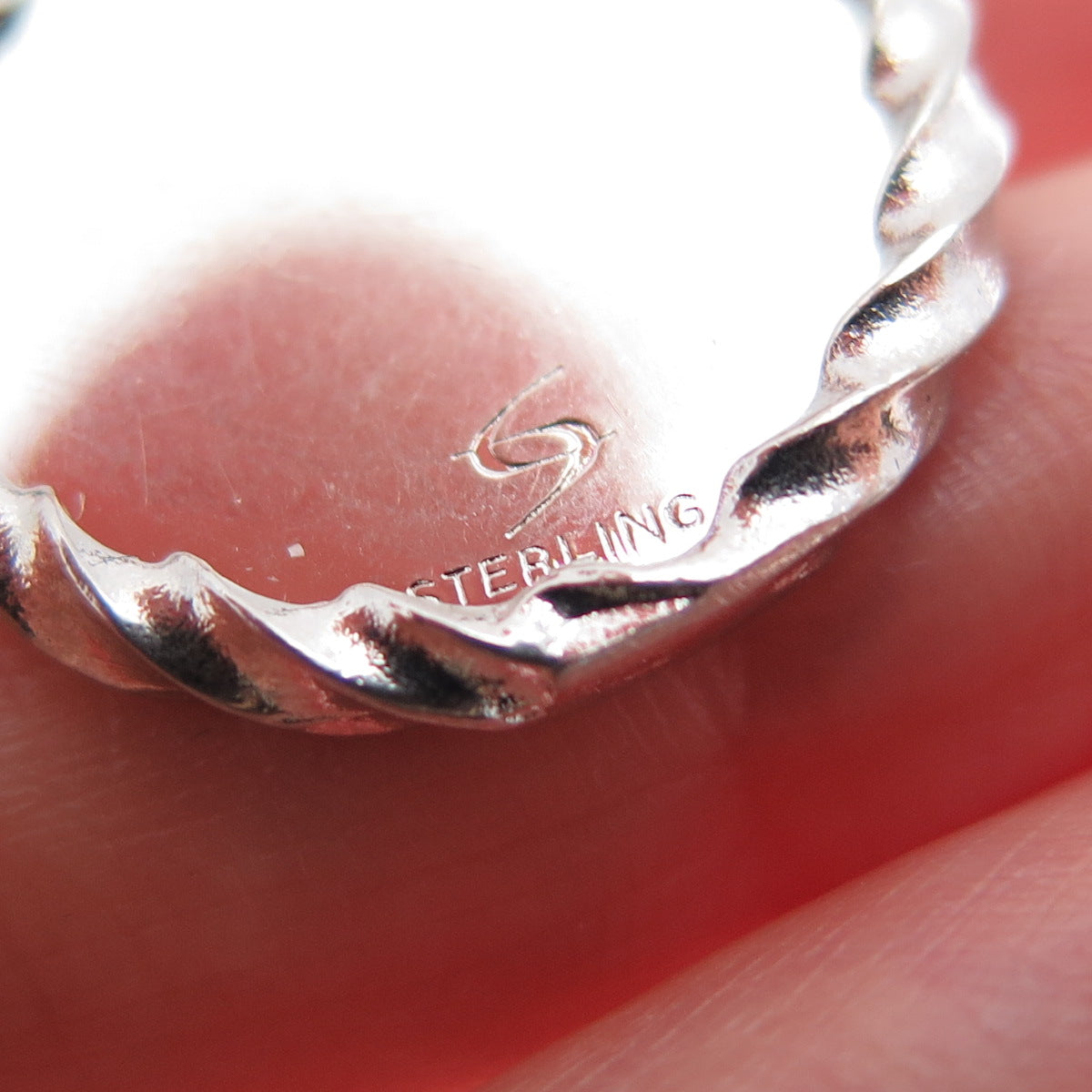 SPENCER 925 Sterling Silver Vintage Merry Christmas Charm Pendant