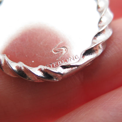 SPENCER 925 Sterling Silver Vintage Merry Christmas Charm Pendant