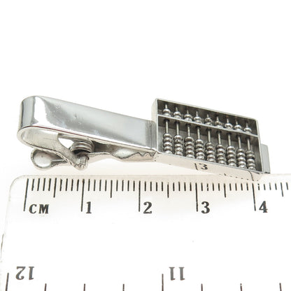 925 Sterling Silver Antique Hong Kong Abacus Tie Bar Clip