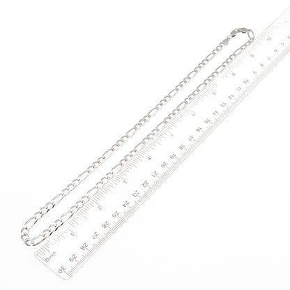 P. Lux 925 Sterling Silver Italy Figaro Chain Necklace 20"