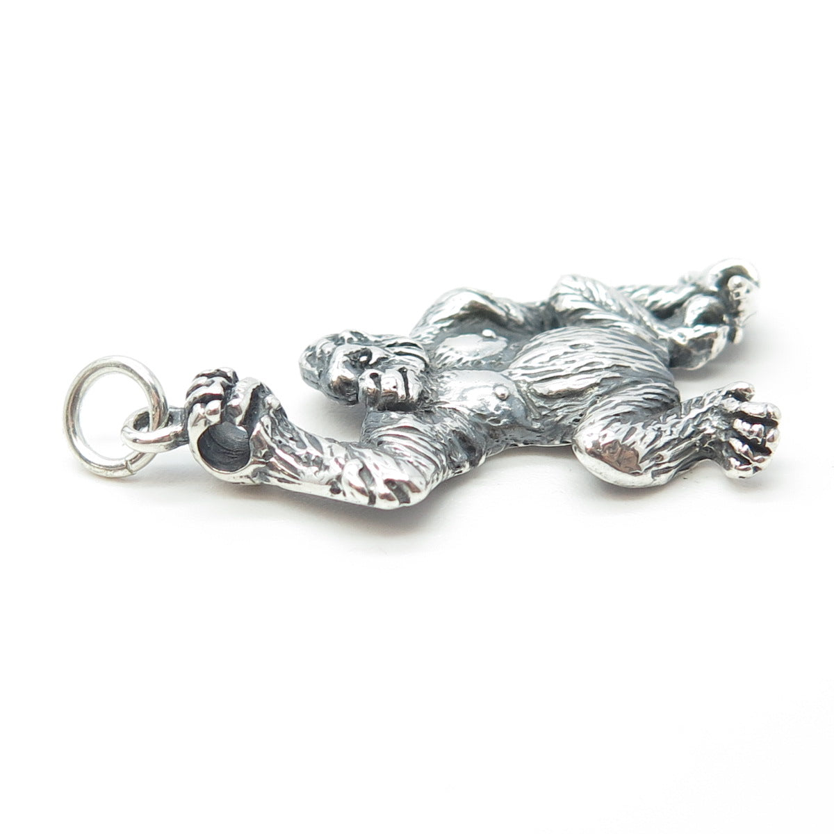 925 Sterling Silver Vintage Gorilla Monkey Pendant