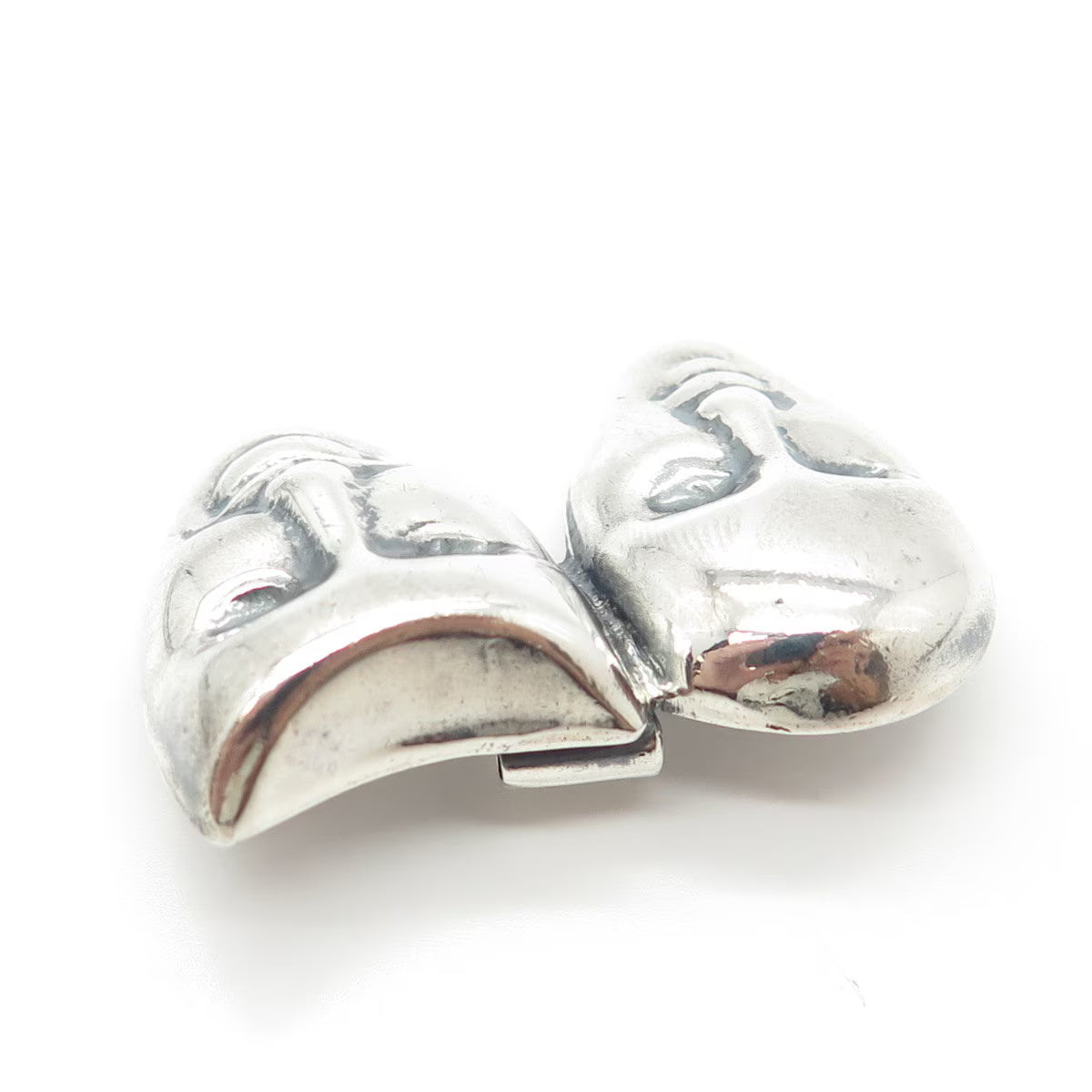 925 Sterling Silver Vintage Mexico Sock & Buskin Tragedy Comedy Masks Pin Brooch