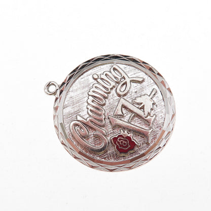 Griffith & Sons 925 Sterling Silver Vintage Enamel Charming 17 Charm Pendant