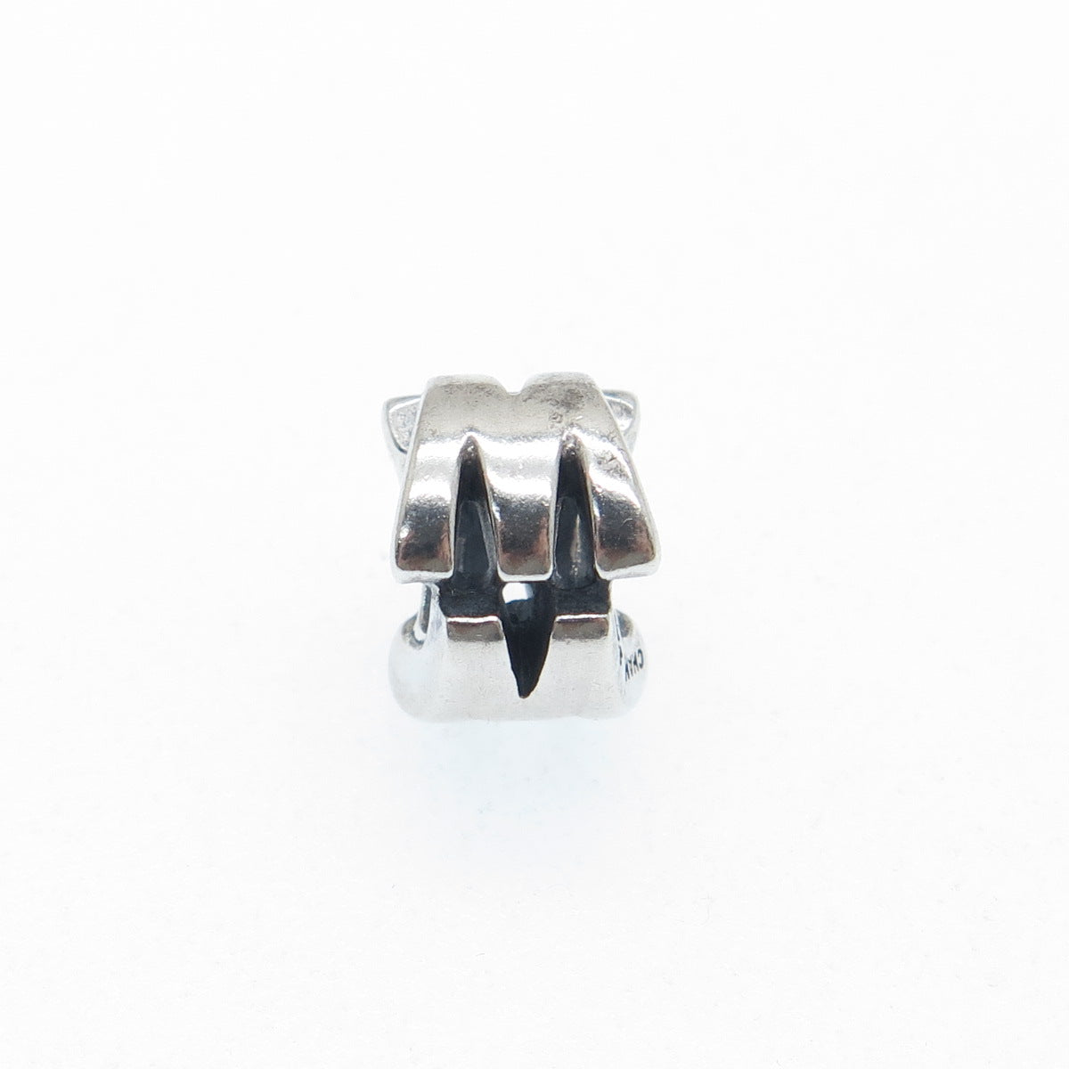 CHAMILIA 925 Sterling Silver Letter M / W Initial Bead Charm