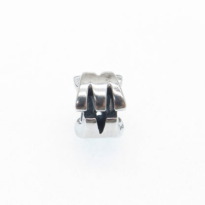 CHAMILIA 925 Sterling Silver Letter M / W Initial Bead Charm