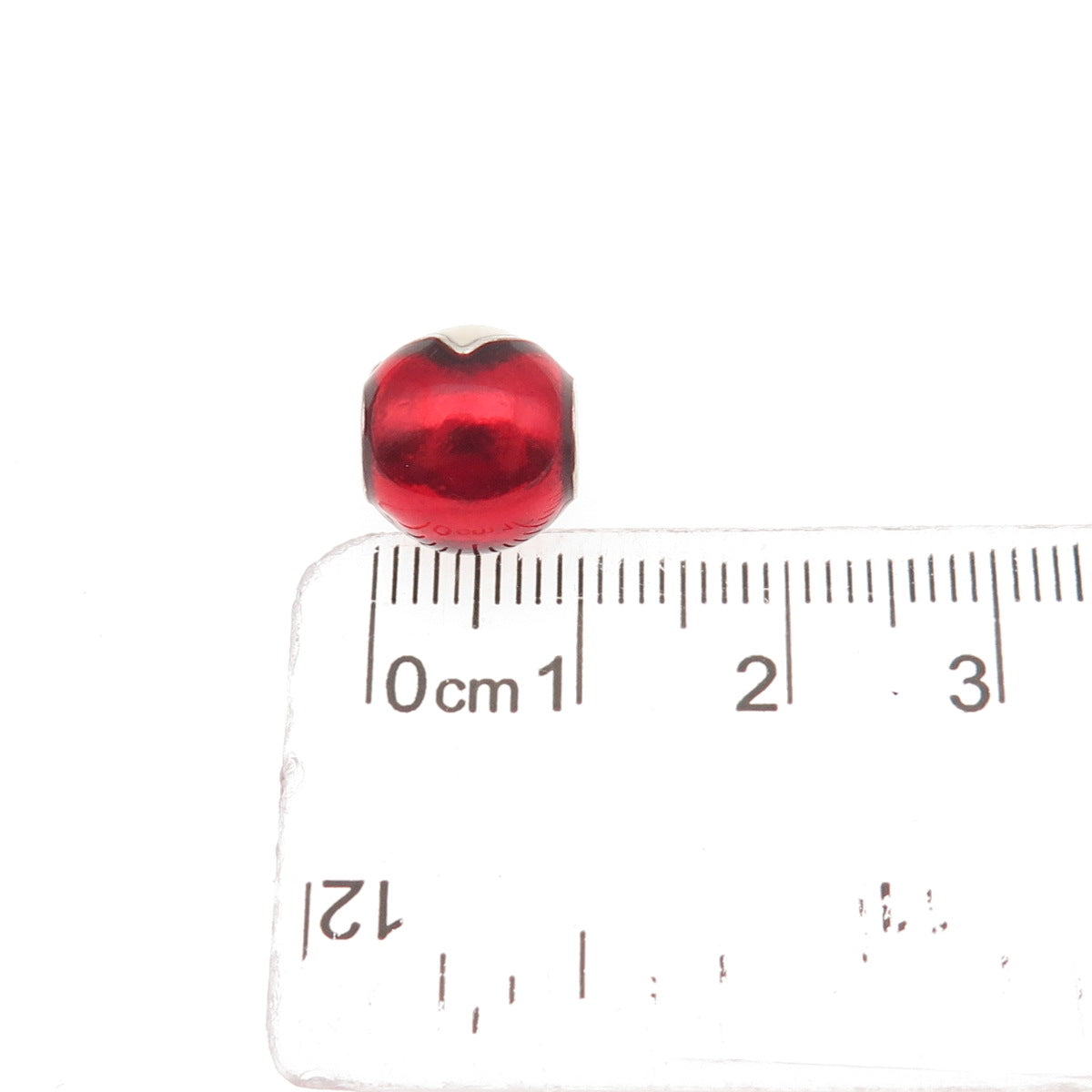 925 Sterling Silver Enamel Jolly Santa Slide Bead Charm
