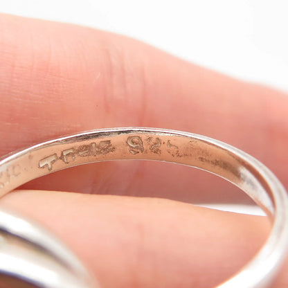 925 Sterling Silver Vintage Mexico Interlocked Band Ring Size 5.75