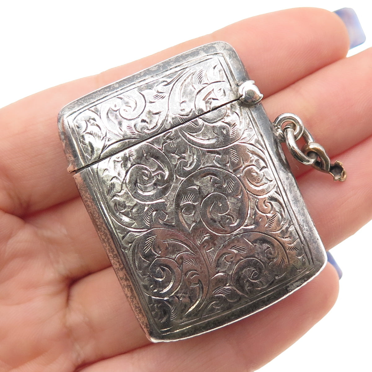 Constantine & Floyd 925 Sterling Antique 1912 Birmingham Match Safe / Vesta Case