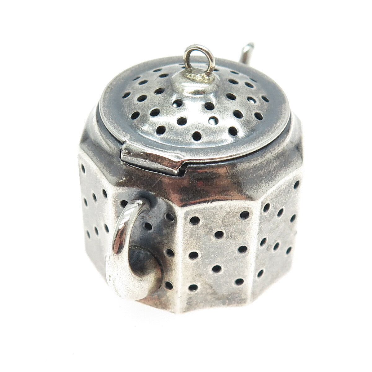 AMCRAFT Attleboro Mass 925 Sterling Silver Antique Teapot Tea Diffuser Strainer