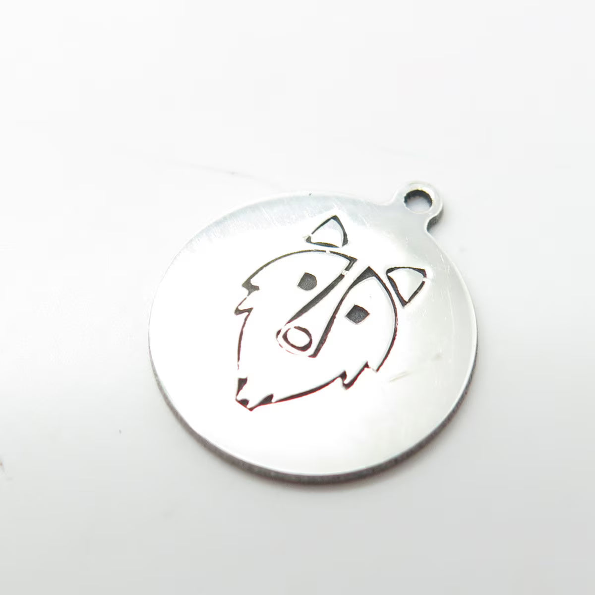 925 Sterling Silver USA Two In Town Wolf Charm Pendant