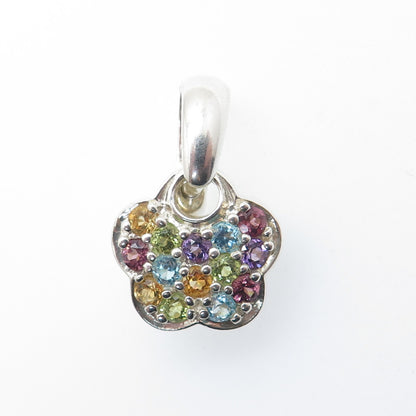 CNA PRANDA Sterling Vintage Topaz Amethyst Tourmaline Citrine & Peridot Pendant