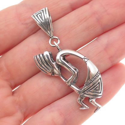 Old Pawn 925 Sterling Silver Vintage Southwestern Kokopelli Tribal Charm Pendant