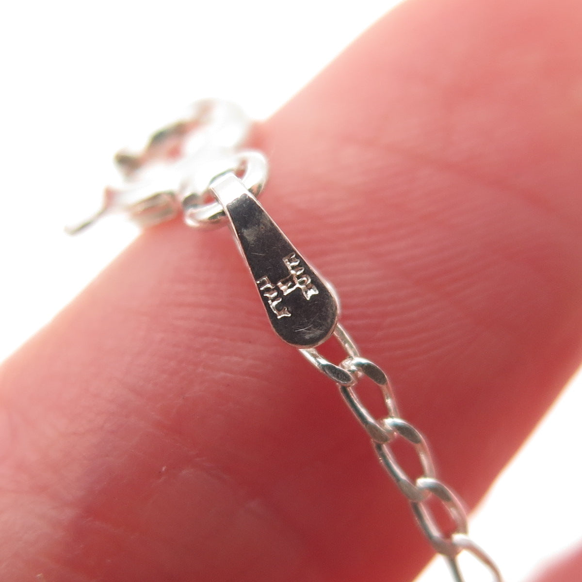 925 Sterling Silver Italy Curb Chain Necklace 18"