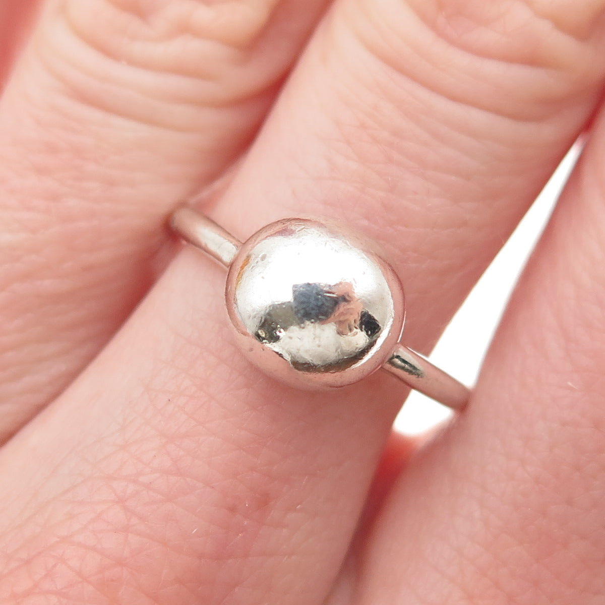 PANDORA 925 Sterling Silver Ball Ring Size 7.75