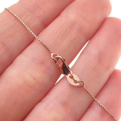 925 Sterling Gold Plated Turquoise Topaz Garnet & Pearl Box Chain Necklace 18"