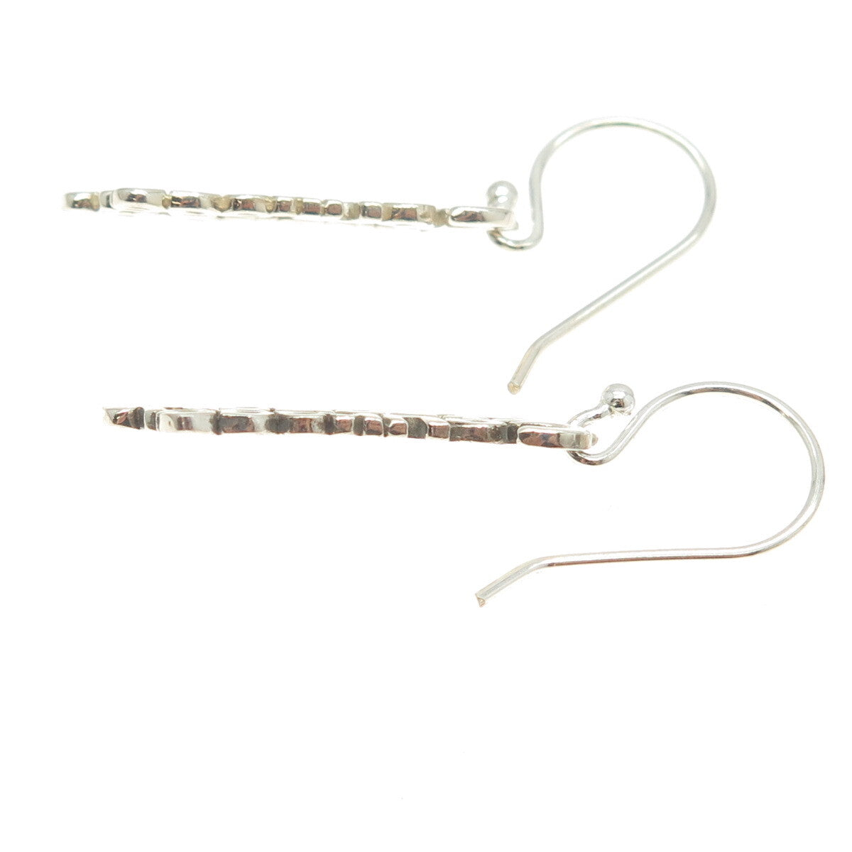 925 Sterling Silver "Courage Strength" Dangling Earrings