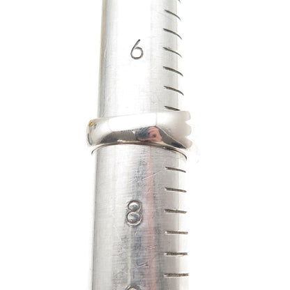 925 Sterling Silver Real Round-Cut Diamond Twisted 3-Row Ring Size 7.25