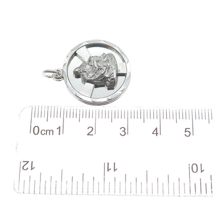CATAMORE Sterling Silver Vintage NY World's Fair La Pieta Medal Charm Pendant