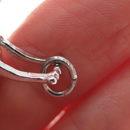 SPENCER 925 Sterling Silver Antique Baby Carriage Minimalist 3D Charm Pendant