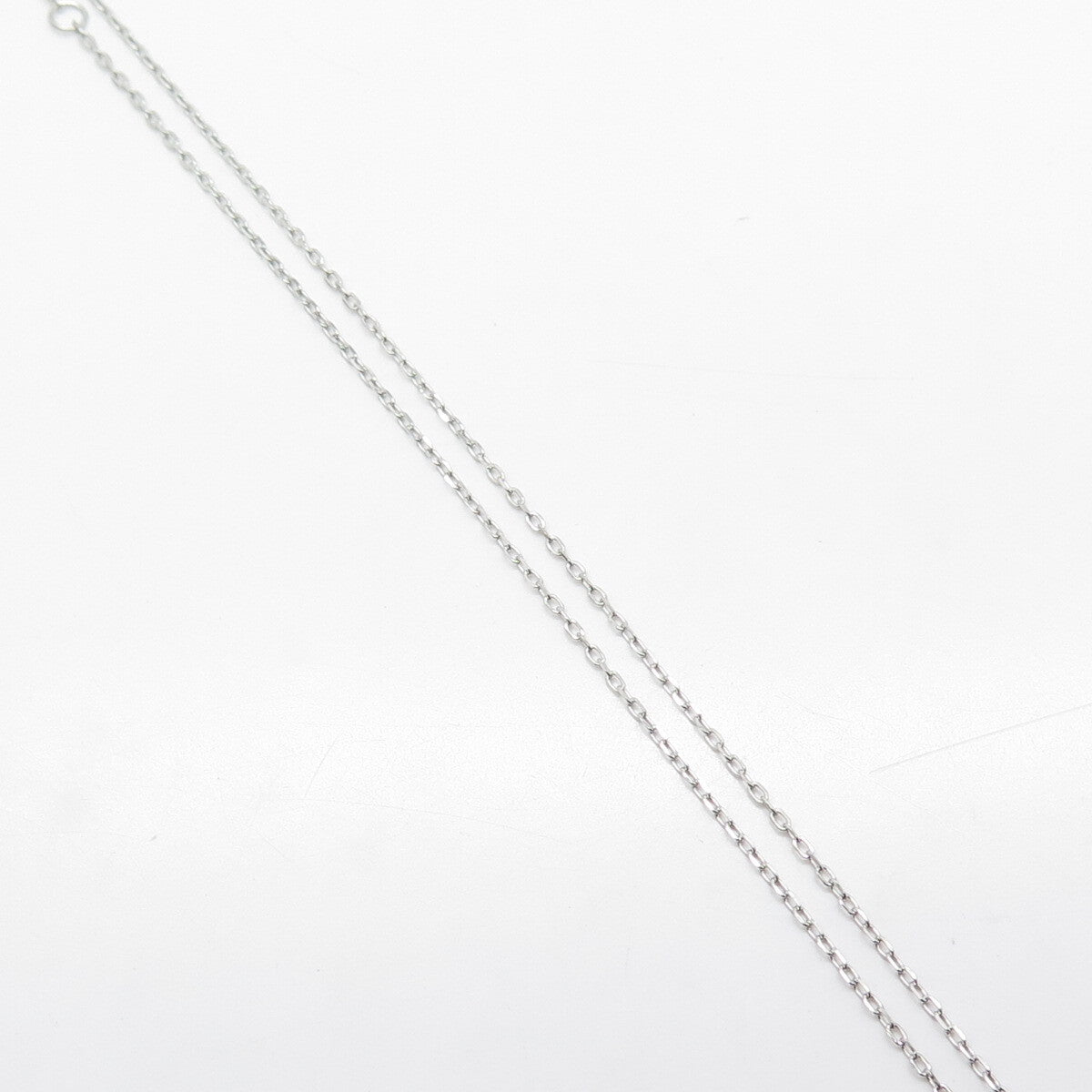 925 Sterling Silver Pave C Z Ornate Rolo Chain Necklace 20"