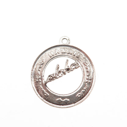 925 Sterling Silver Vintage Hawaii Aloha Mini Charm Pendant