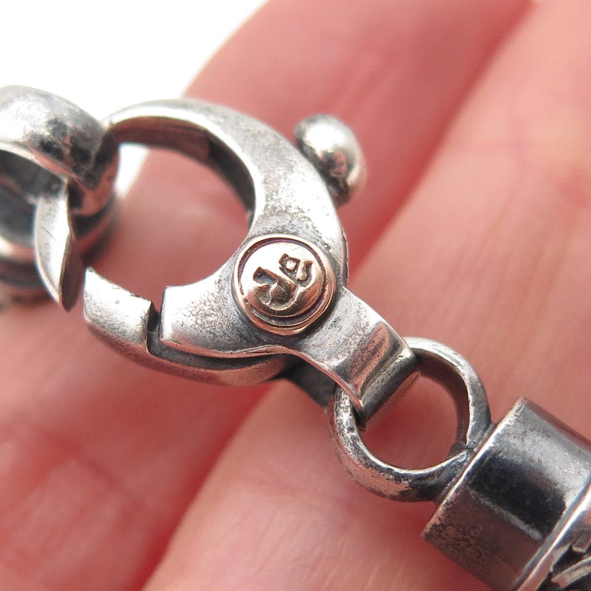 Rodney de Gruchy 925 Sterling Silver Vintage Modernist Link Bracelet 6.5"