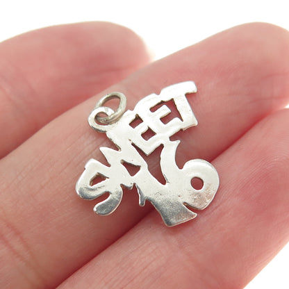 925 Sterling Silver Vintage "Sweet 16" Pendant