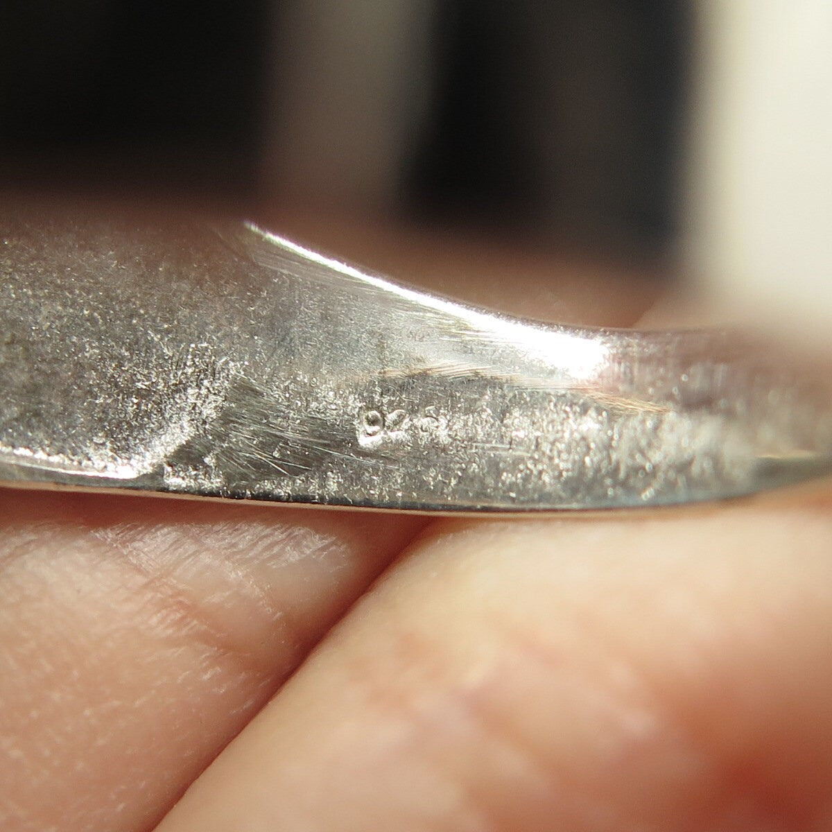 925 Sterling Silver Vintage Ribbed Ring Size 10.5