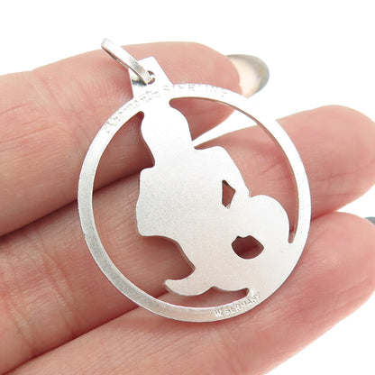 KREMENTZ 925 Sterling Silver Vintage Germany Aquarius Zodiac Sign Pendant