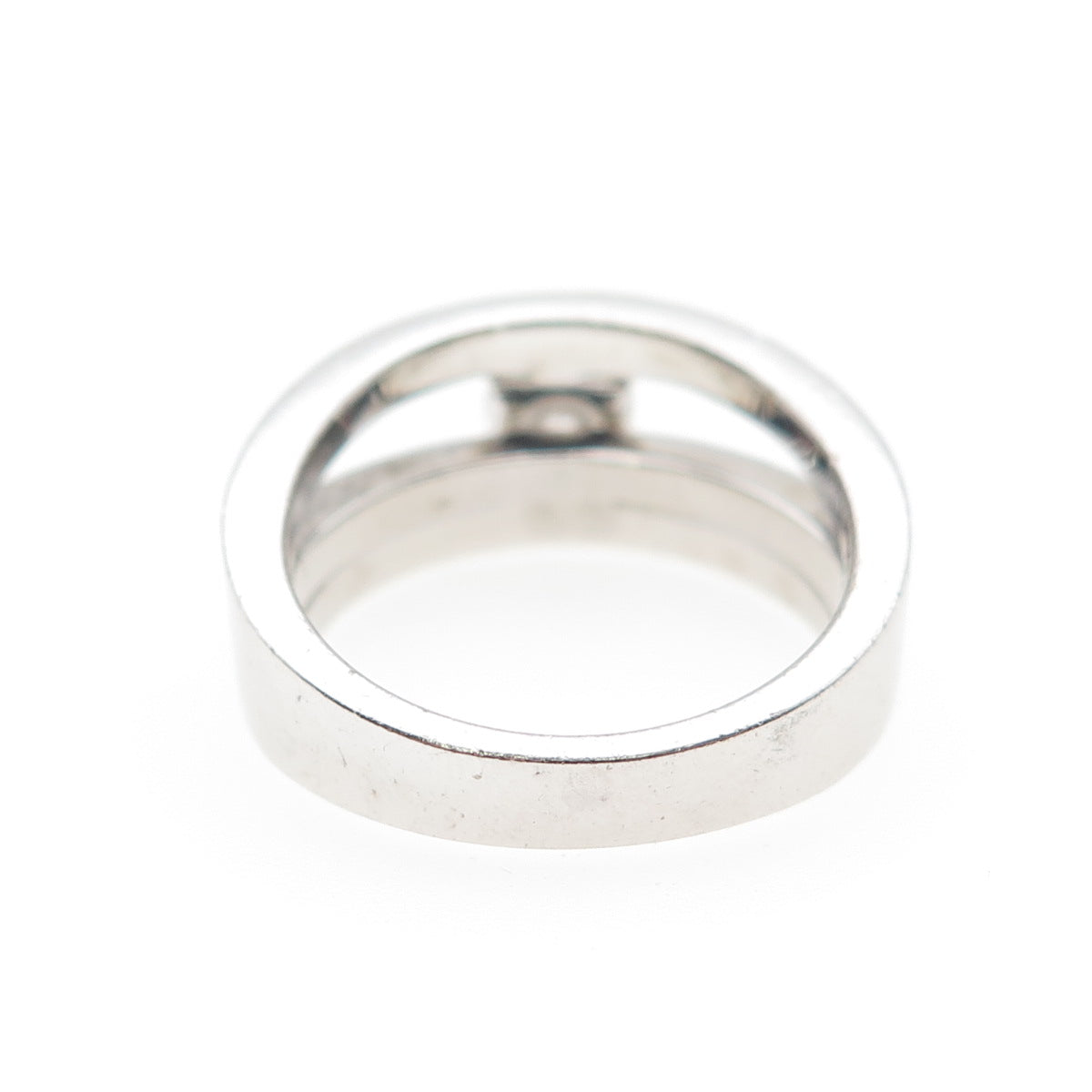 925 Sterling Silver Round-Cut C Z Multi-Row Engagement Ring Size 6.25