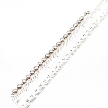 Tiffany & Co. 925 Sterling Silver Vintage HardWear Ball Beaded Bracelet 7.25"