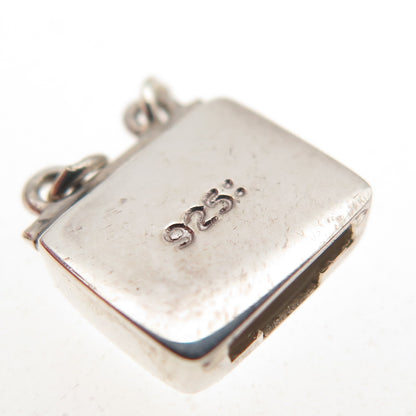 925 Sterling Silver Vintage Bracelet / Necklace Box Lock Clasp