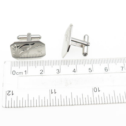 925 Sterling Silver Vintage Engraved Cufflinks