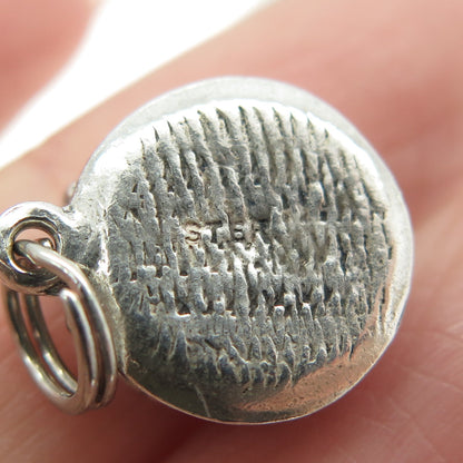 925 Sterling Silver Vintage "Happy Birthday" Cake Locket Charm Pendant