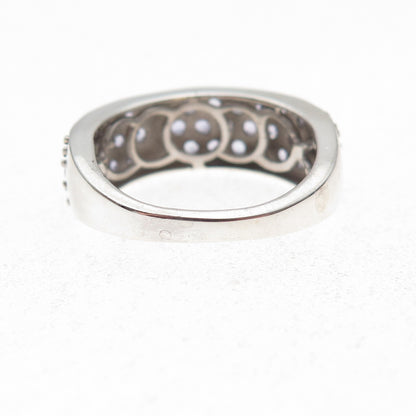 Chuck Clemency 925 Sterling Silver Real Round-Cut Tanzanite Ring Size 7