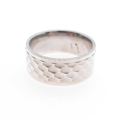 925 Sterling Silver Vintage Diamond-Cut Band Ring Size 7