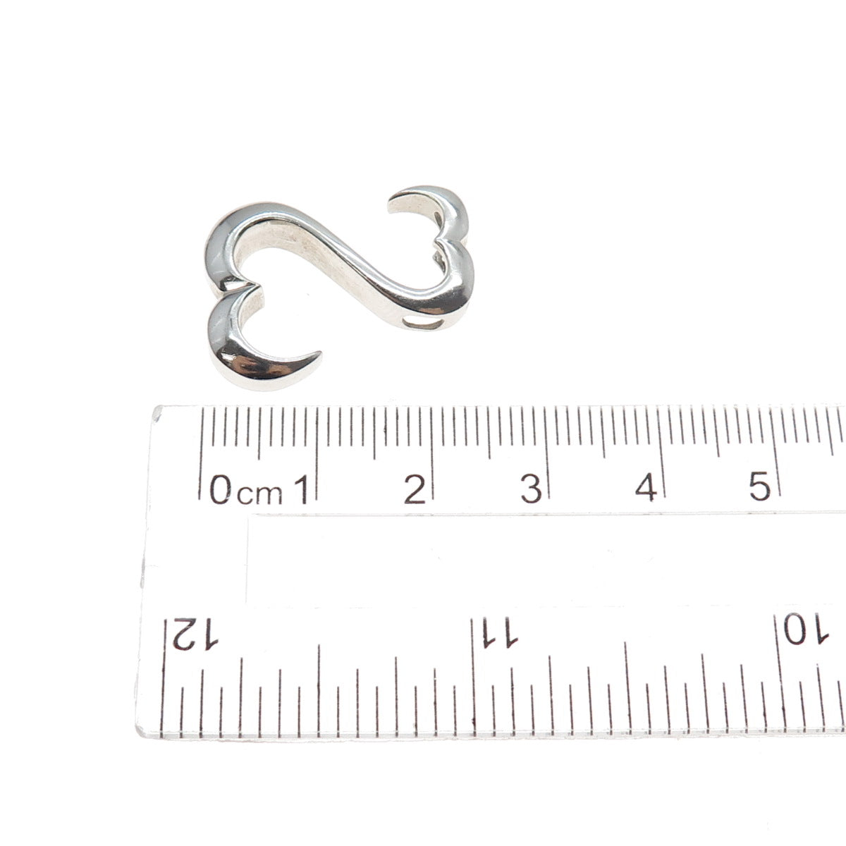 925 Sterling Silver Open Heart Slide Charm Pendant