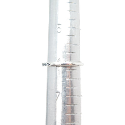 PANDORA 925 Sterling Silver Heart & Round-Cut C Z Bypass Ring Size 6.25