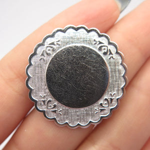 925 Sterling Silver Vintage Lamode Textured Pin Brooch