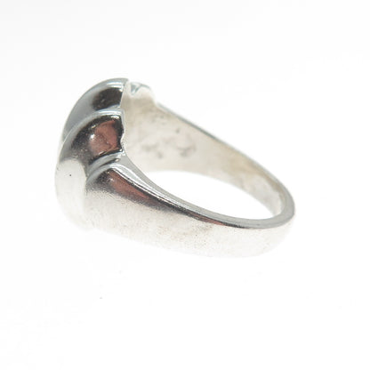 925 Sterling Silver Vintage Mexico Modernist Ring Size 6.75