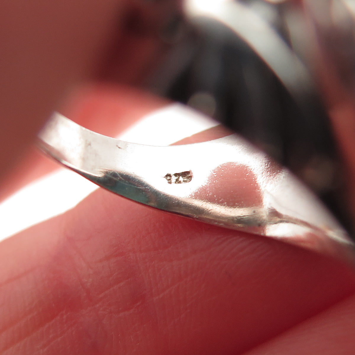 925 Sterling Silver Vintage Real Tyrone Turquoise Teardrop Ring Size 6.25